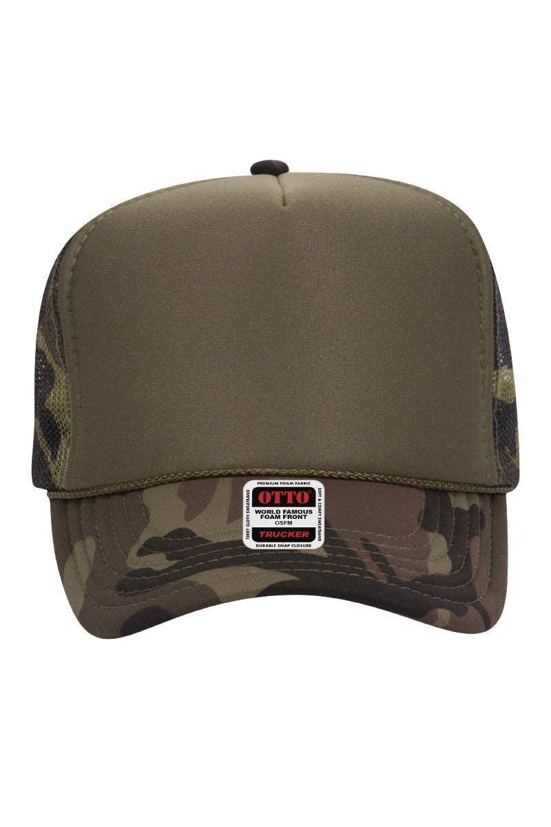 Camo with Olive OTTO Trucker Hat - Birkland Boutique