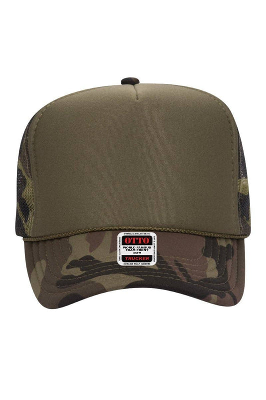 Camo with Olive OTTO Trucker Hat - Birkland Boutique