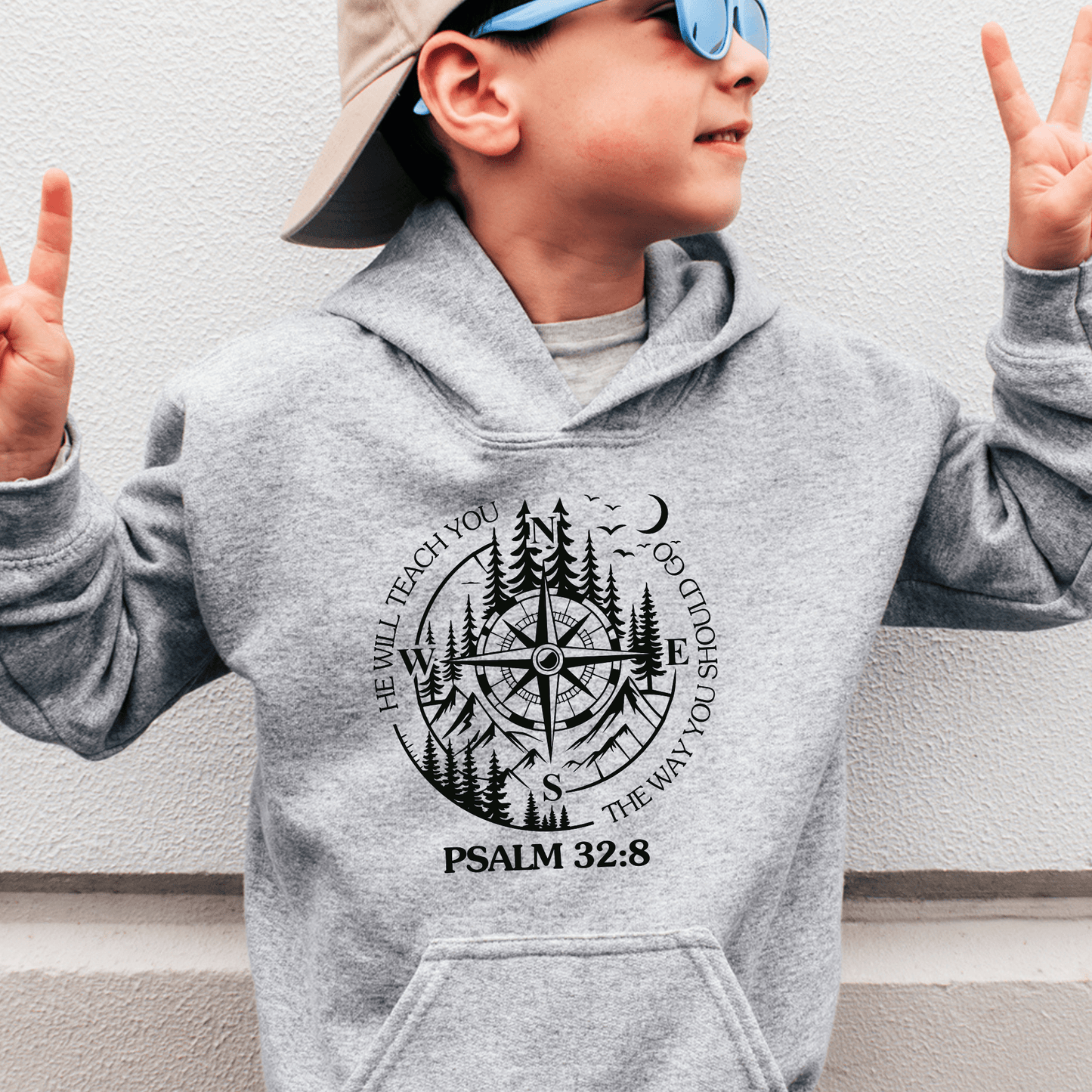 Psalm 32:8 Adventure Compass Hoodie *PRE ORDER - Birkland Boutique