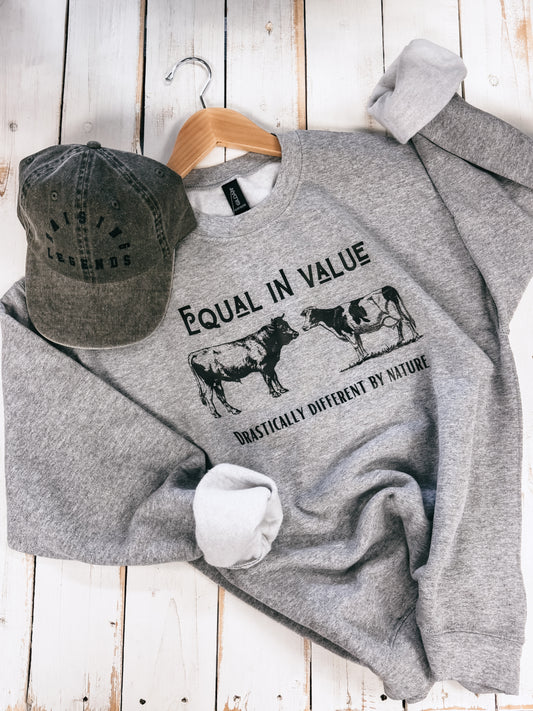 Equal in Value Women's Crewneck - Birkland Boutique