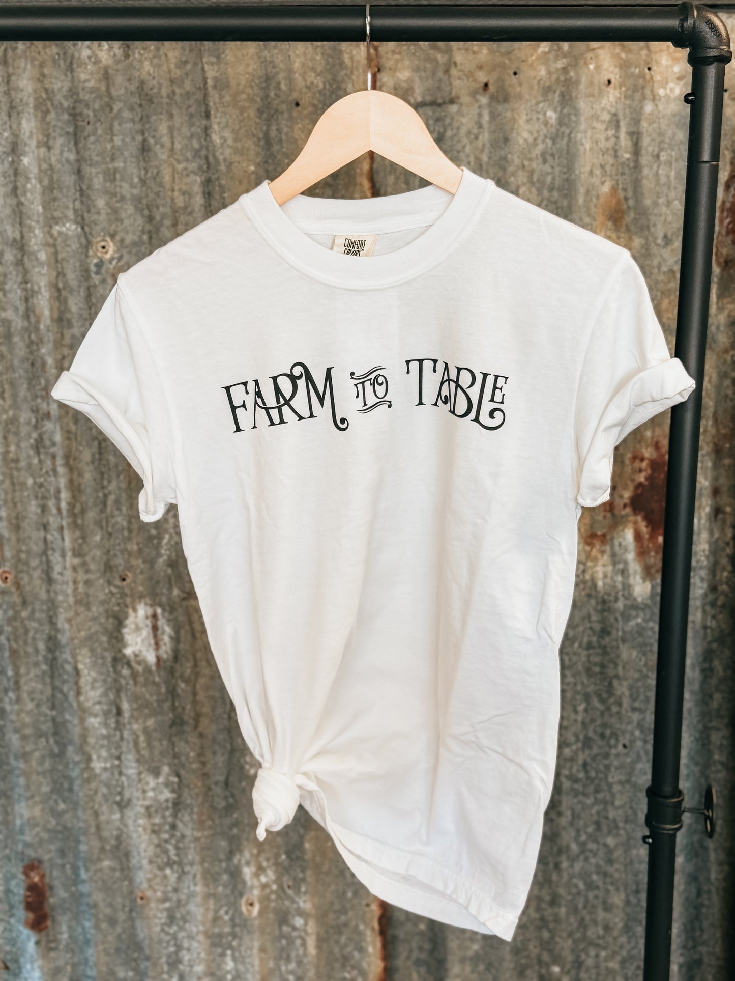 Oversized tshirt with farm to table design – Birkland Boutique