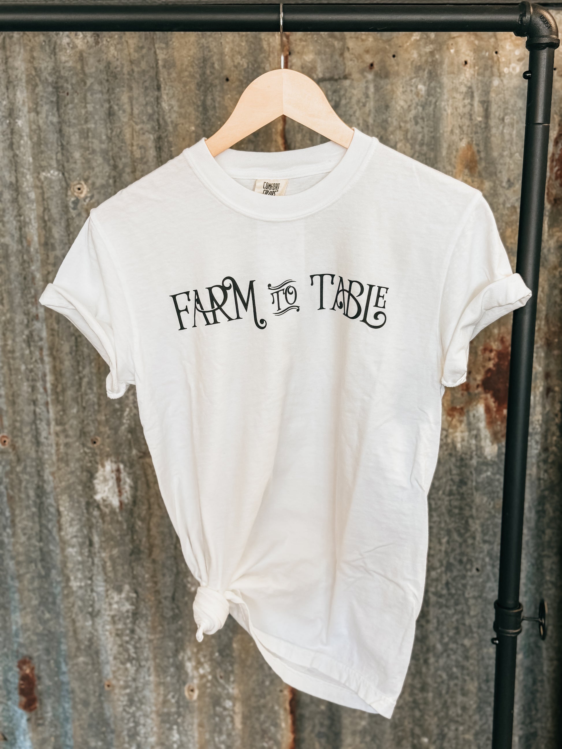 Oversized tshirt with farm to table design – Birkland Boutique
