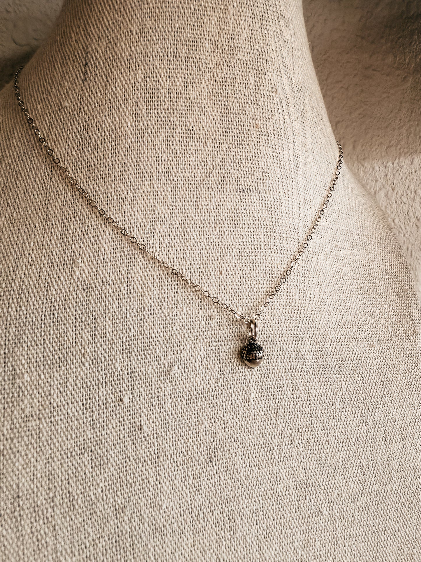Tiny Acorn Necklace 18’’ - Birkland Boutique