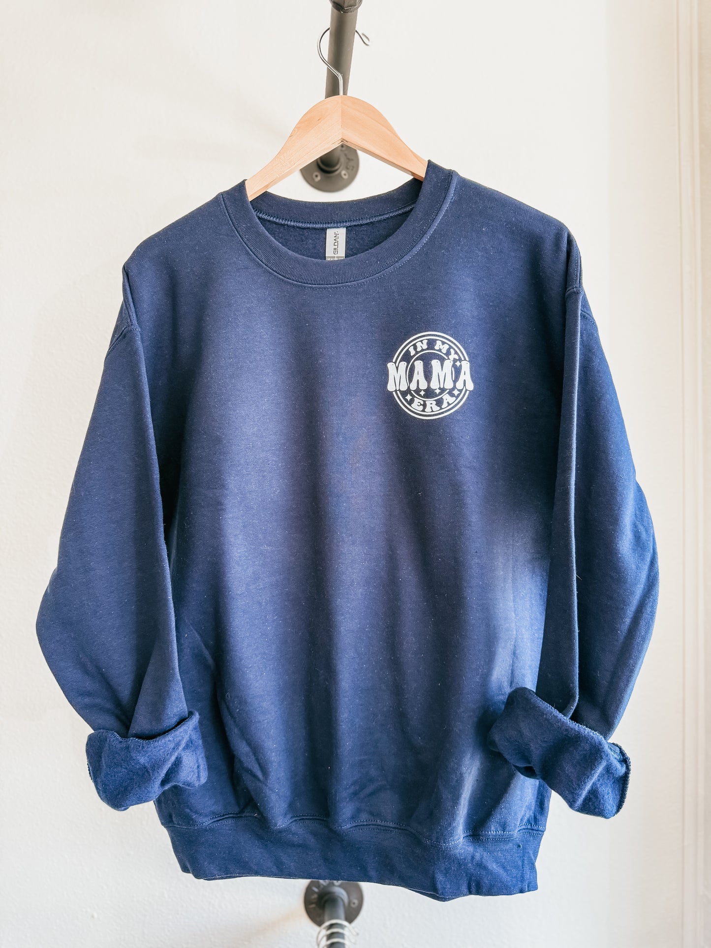 Cozy Crewneck with design in my mama era on front and back – Birkland Boutique