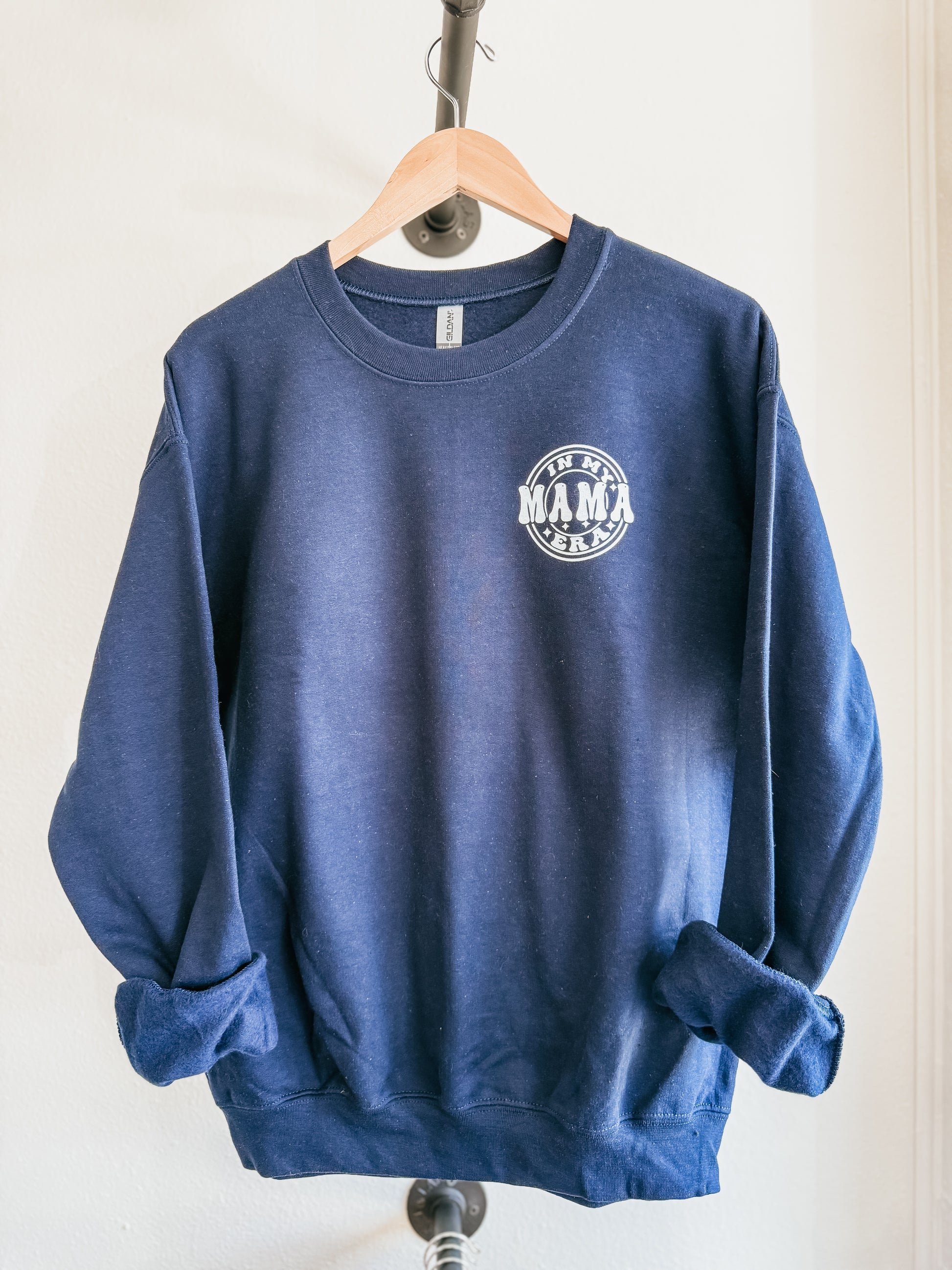 Cozy Crewneck with design in my mama era on front and back – Birkland Boutique