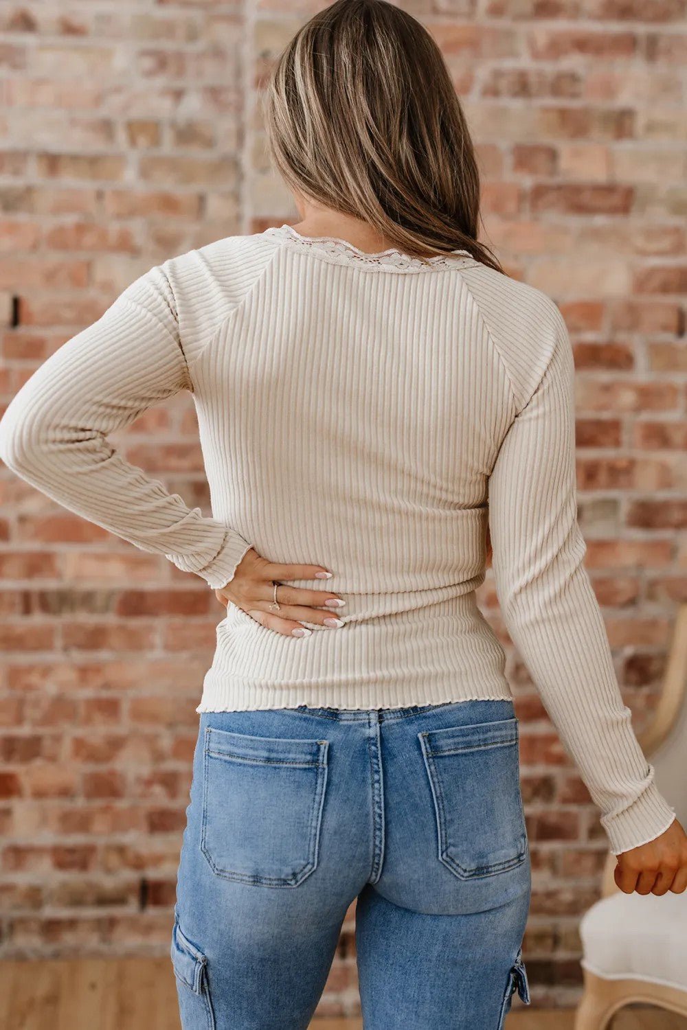 Lila Long Sleeve Ribbed Top - Birkland Boutique