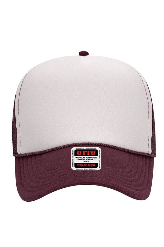 OTTO Maroon with White OTTO Trucker Hat - Birkland Boutique