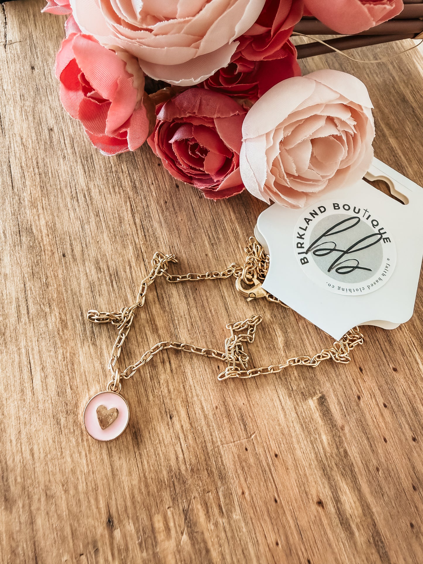 Dainty Heart Pendant | Gold Plated Chain - Birkland Boutique