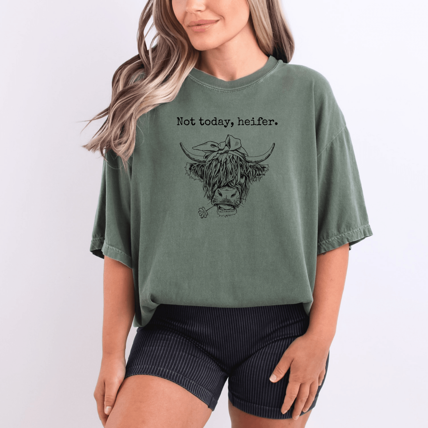 Not today, heifer - Oversized Women's Tshirt - Birkland Boutique