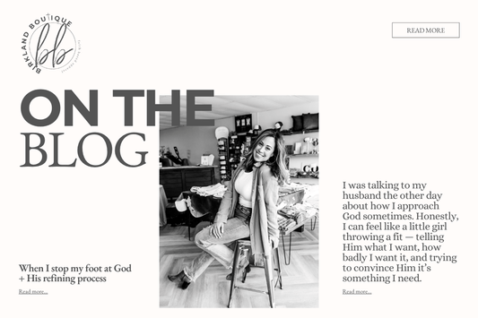 When I stop my foot at God + His refining process - Birkland Boutique