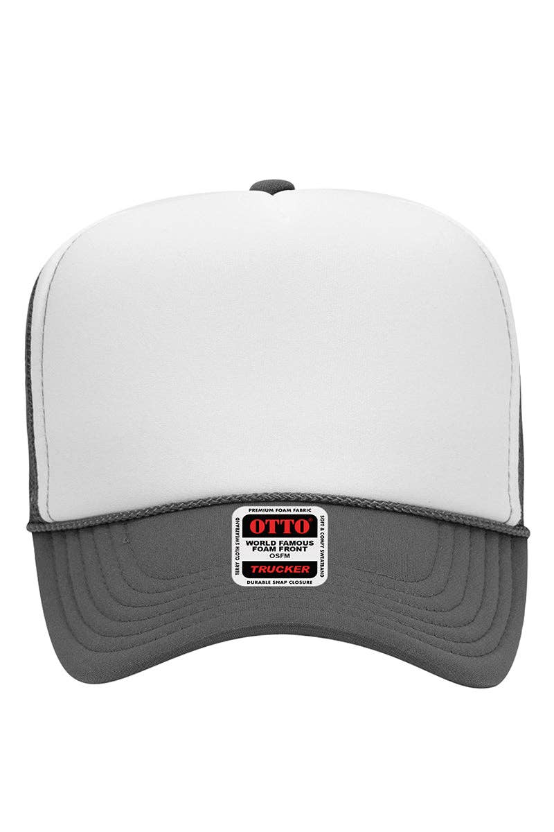 Charcoal Gray with Whit OTTO Trucker Hat - Birkland Boutique