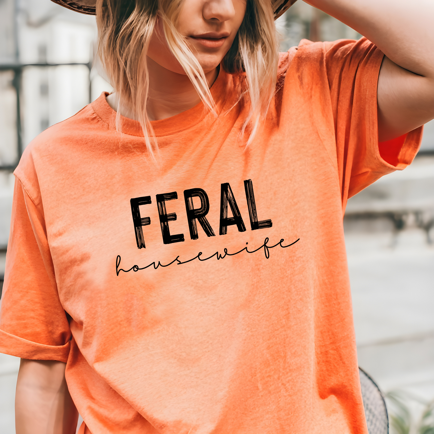 Feral Housewife Tee (blue jean or terracotta)