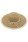 Beach Bliss Taupe Two - Tone Wide Brim Sun Hat - Birkland Boutique