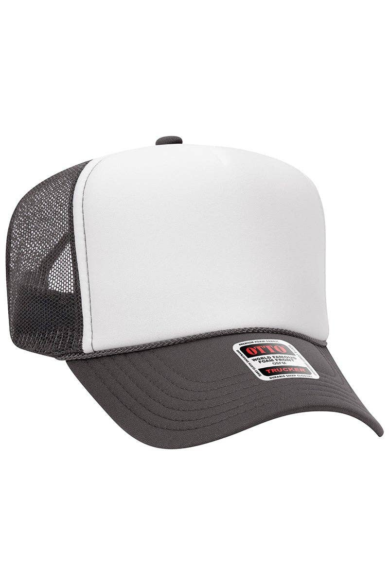 Charcoal Gray with Whit OTTO Trucker Hat - Birkland Boutique