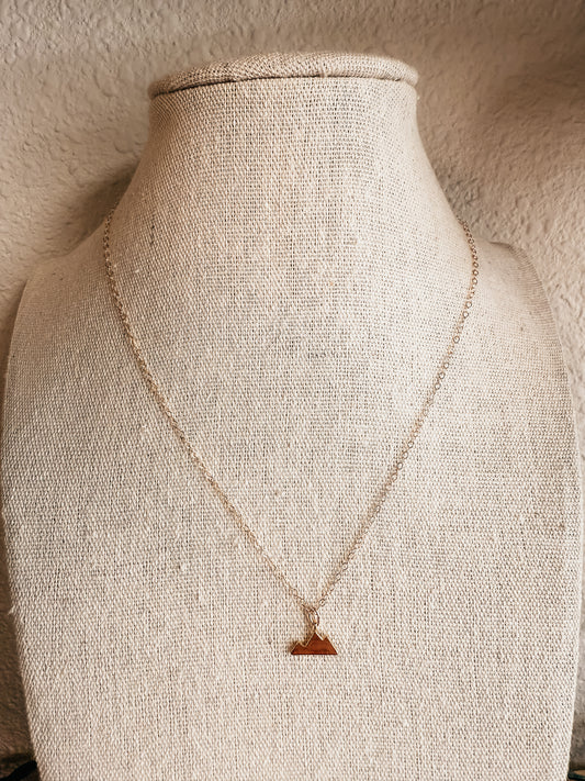 Tiny Mountain Range Necklace 18’’ (gold & silver)