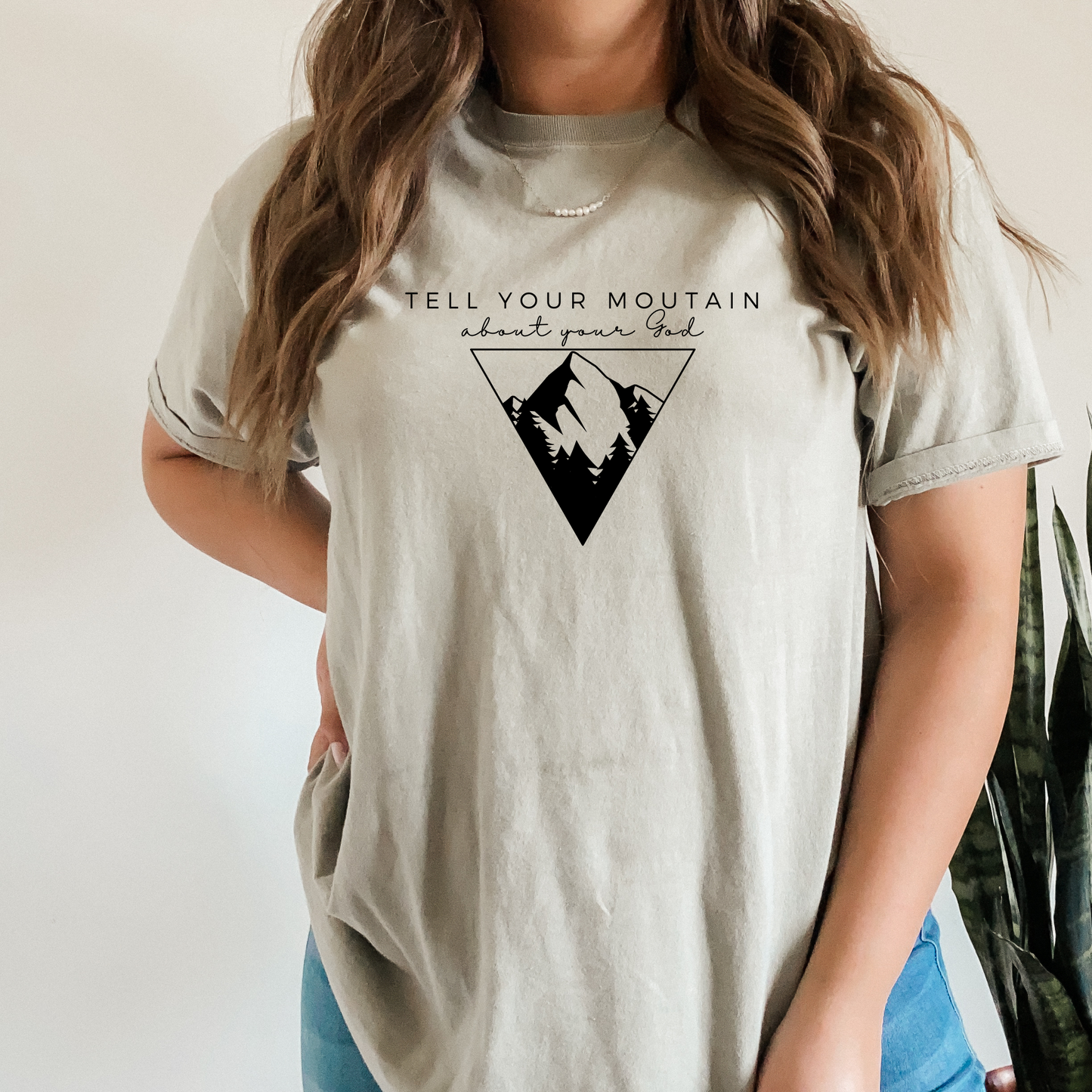 Tell Your Mountain About Your God - Transfer Design (Black)