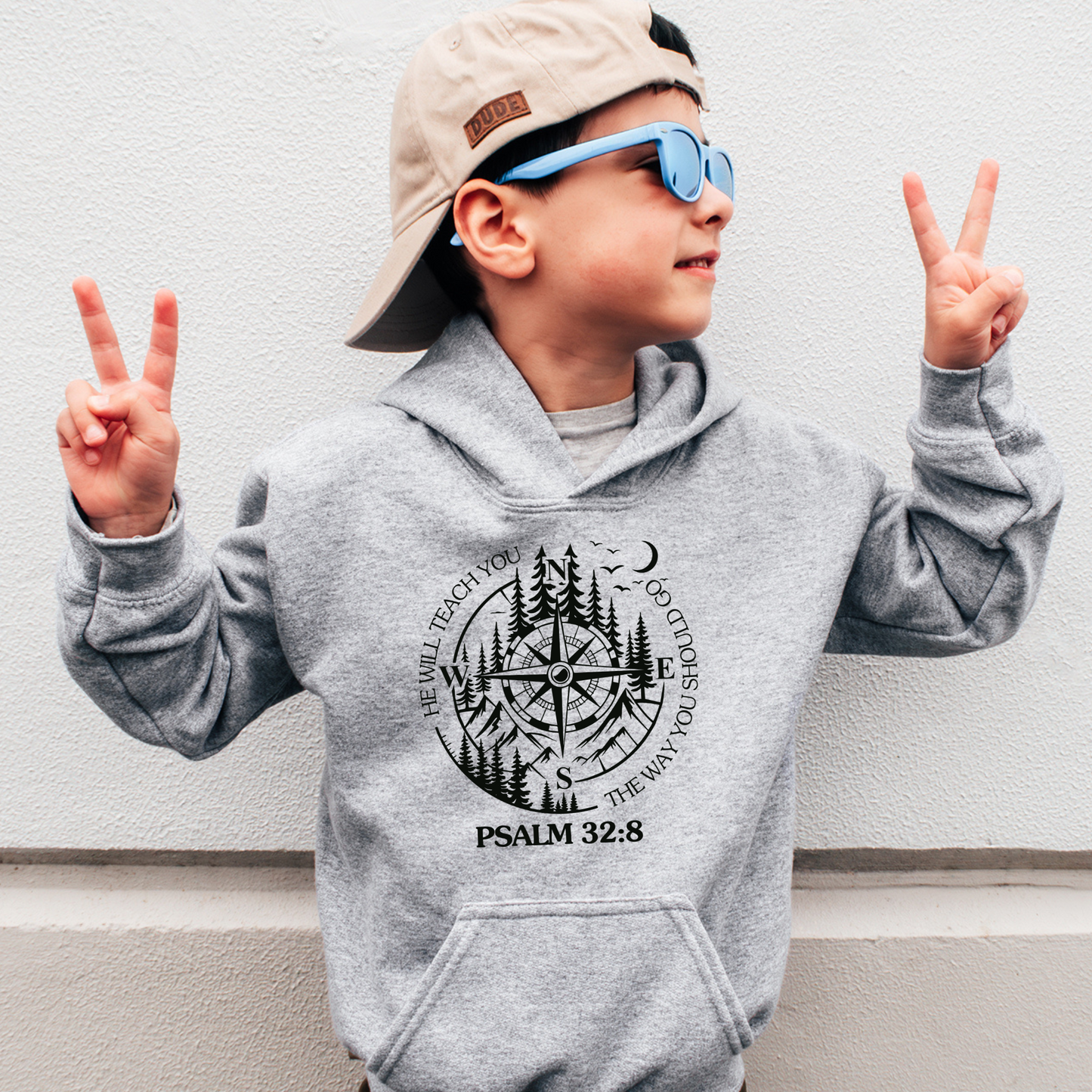 Psalm 32:8 Adventure Compass Hoodie *PRE ORDER