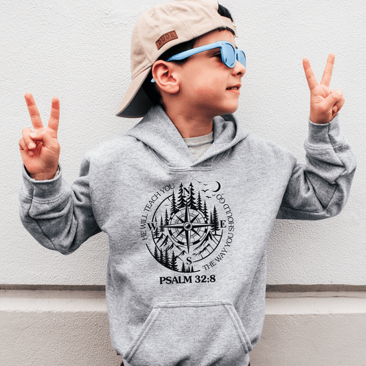 Psalm 32:8 Adventure Compass Hoodie *PRE ORDER - Birkland Boutique