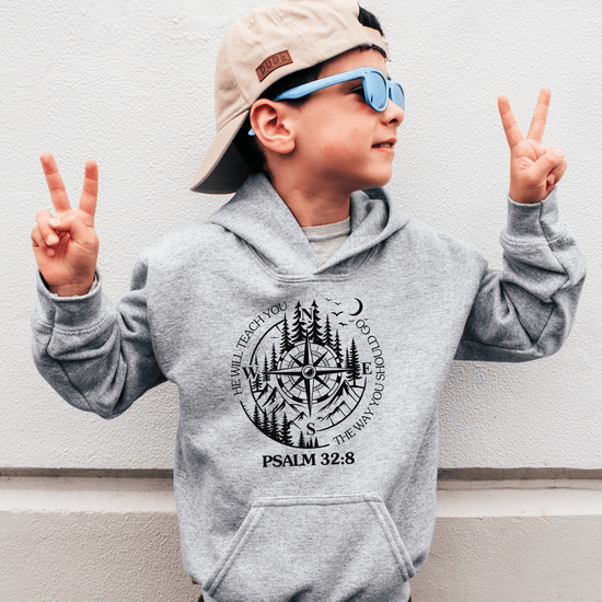 Psalm 32:8 Adventure Compass Hoodie *PRE ORDER - Birkland Boutique