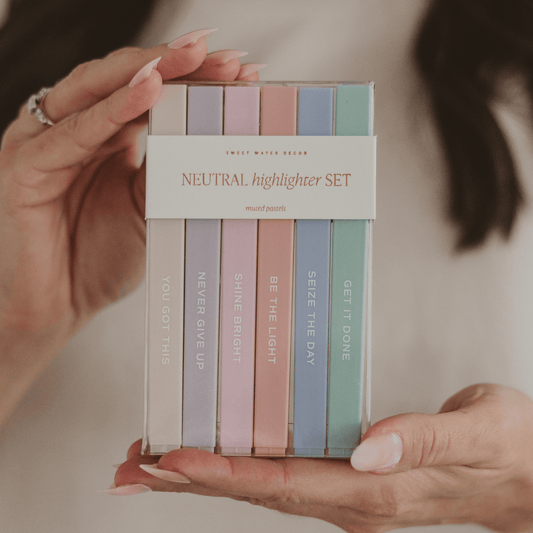 Neutral Highlighter Set - Stationery Set & Decor - Birkland Boutique