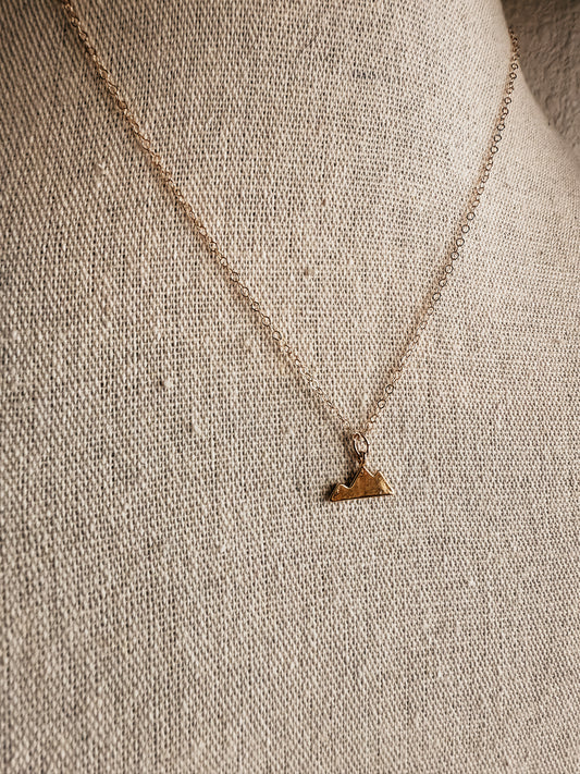 Tiny Mountain Range Necklace 18’’ (gold & silver)