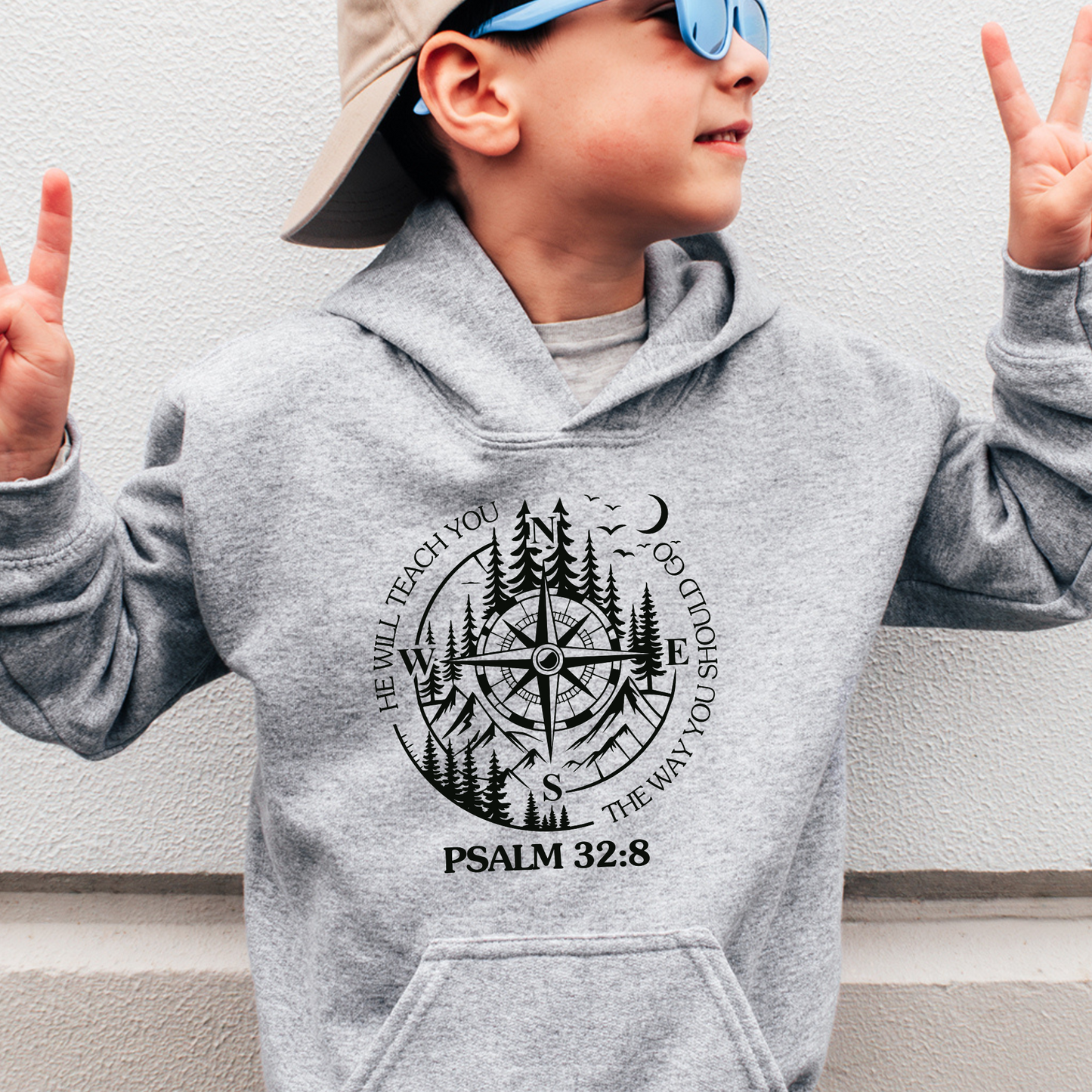 Psalm 32:8 Adventure Compass Hoodie *PRE ORDER