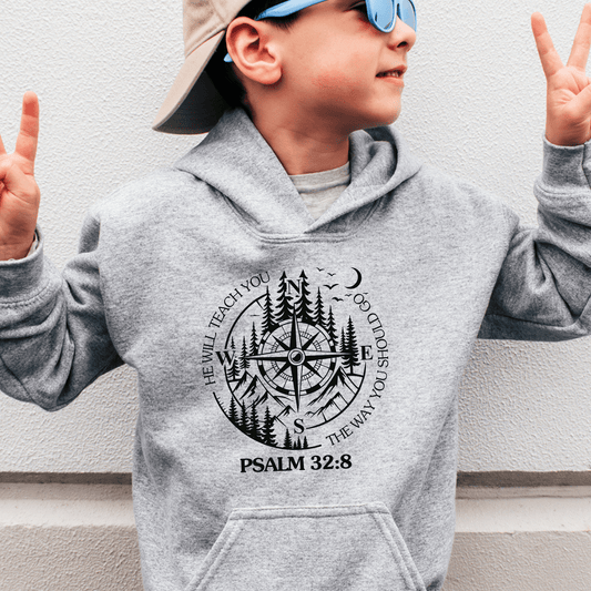 Psalm 32:8 Adventure Compass Hoodie *PRE ORDER - Birkland Boutique