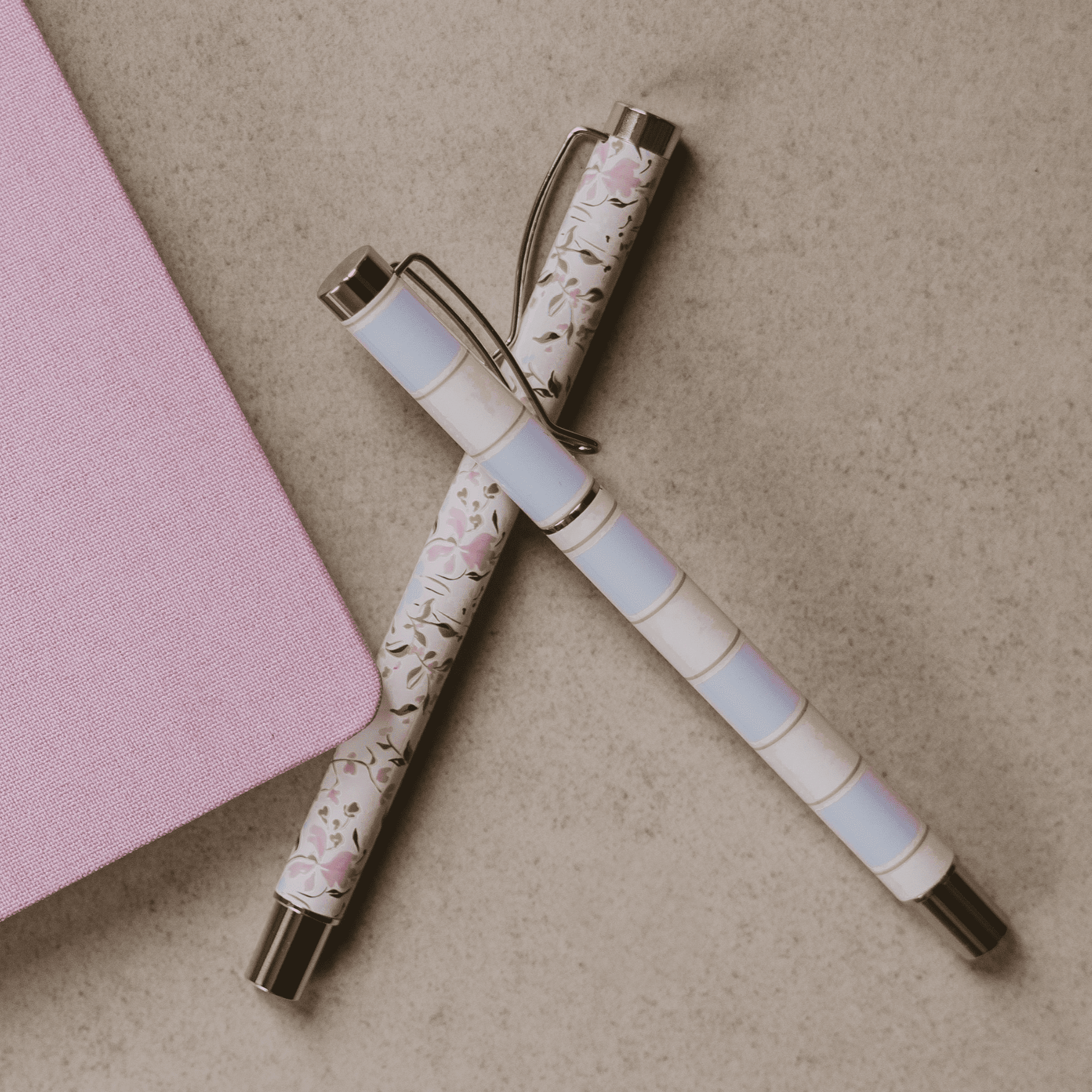 Floral Metal Pen Set - Home Decor & Gifts - Birkland Boutique