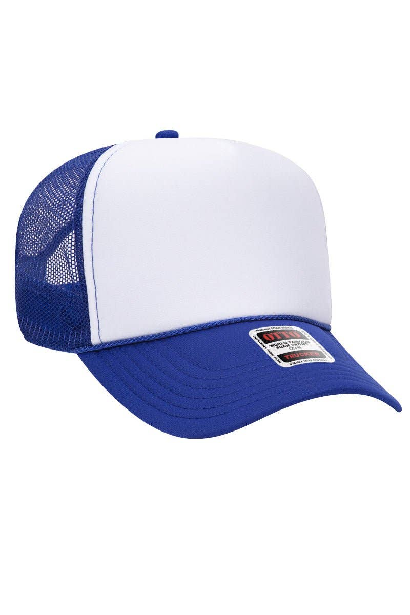 Royal with White OTTO Trucker Hat - Birkland Boutique