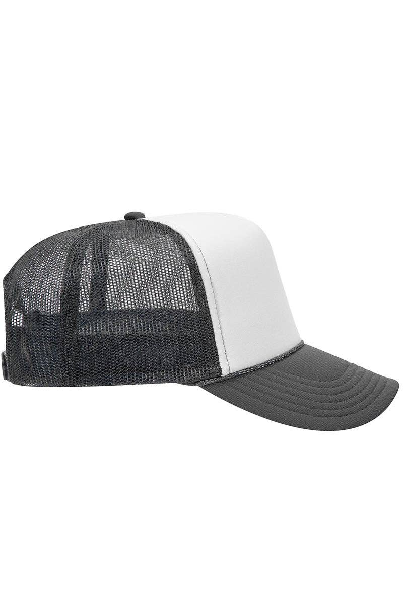 Charcoal Gray with Whit OTTO Trucker Hat - Birkland Boutique