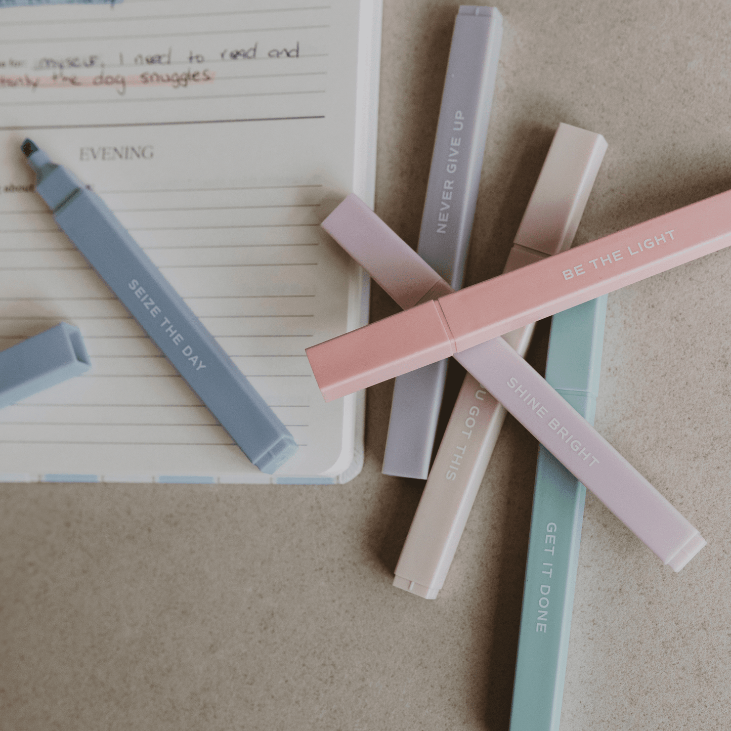 Neutral Highlighter Set - Stationery Set & Decor - Birkland Boutique