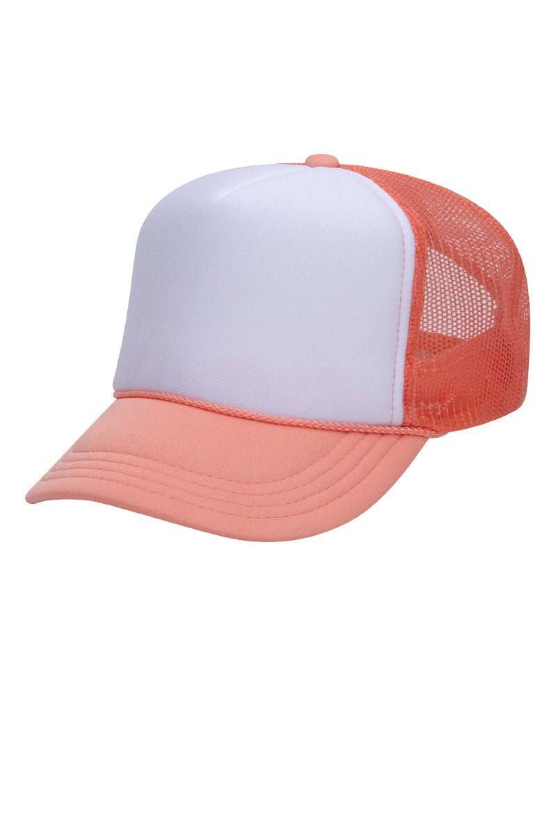 Coral with White Foam OTTO Trucker Hat - Birkland Boutique