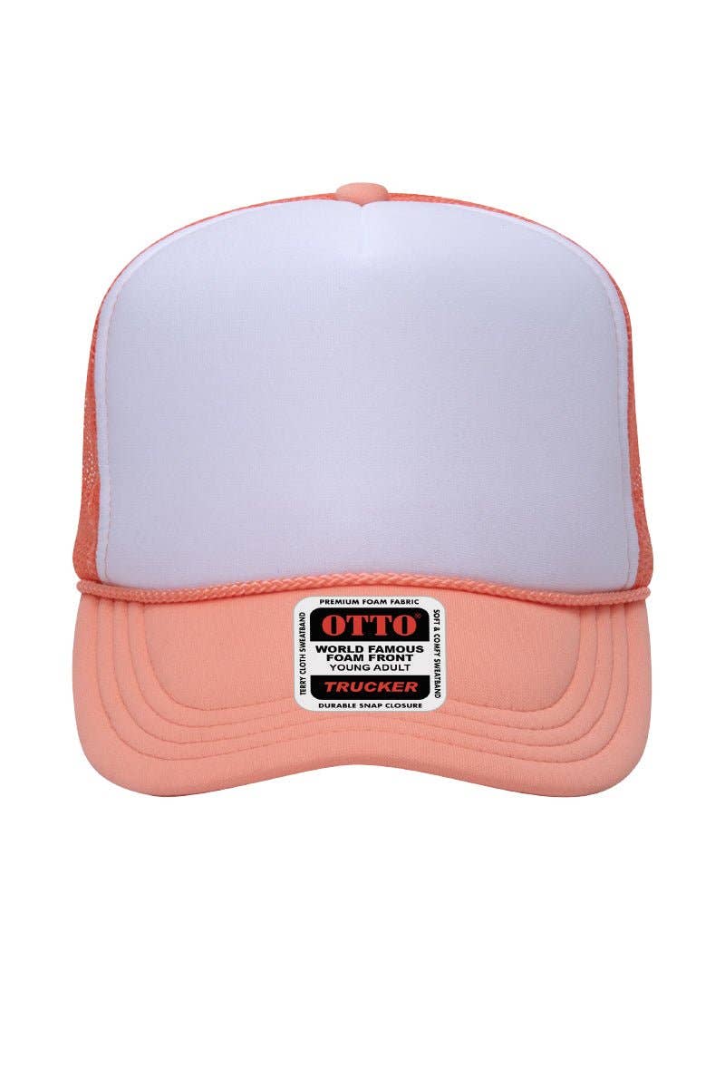 Coral with White Foam OTTO Trucker Hat - Birkland Boutique
