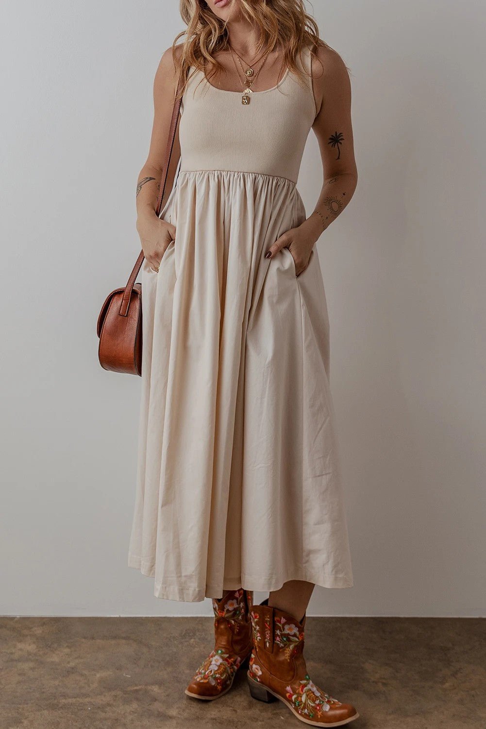 Bay Scoop Neck Sleeveless Long Dress - Birkland Boutique