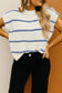 Baby Blue Striped Sweater Tee - Birkland Boutique