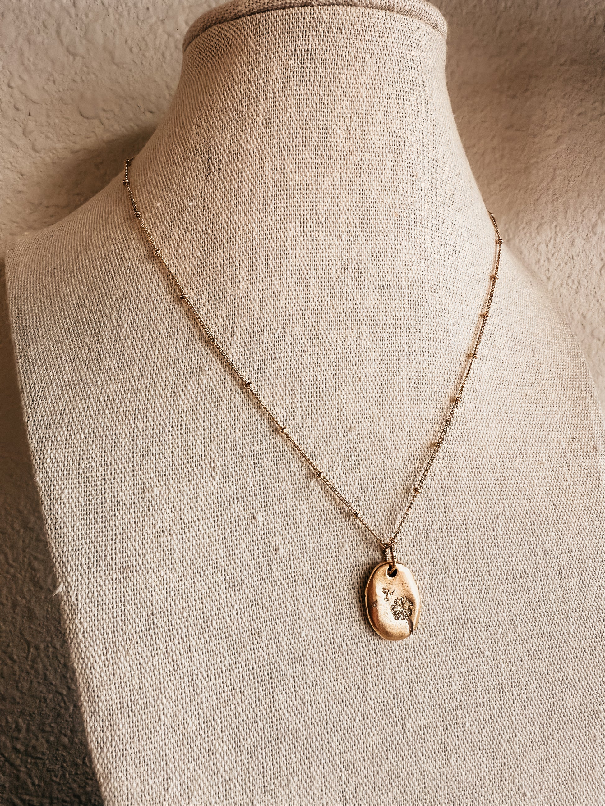 Dandelion Necklace 18’’ (gold & silver) - Birkland Boutique, Deer Park Washington