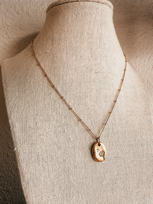 Dandelion Necklace 18’’ (gold & silver) - Birkland Boutique, Deer Park Washington