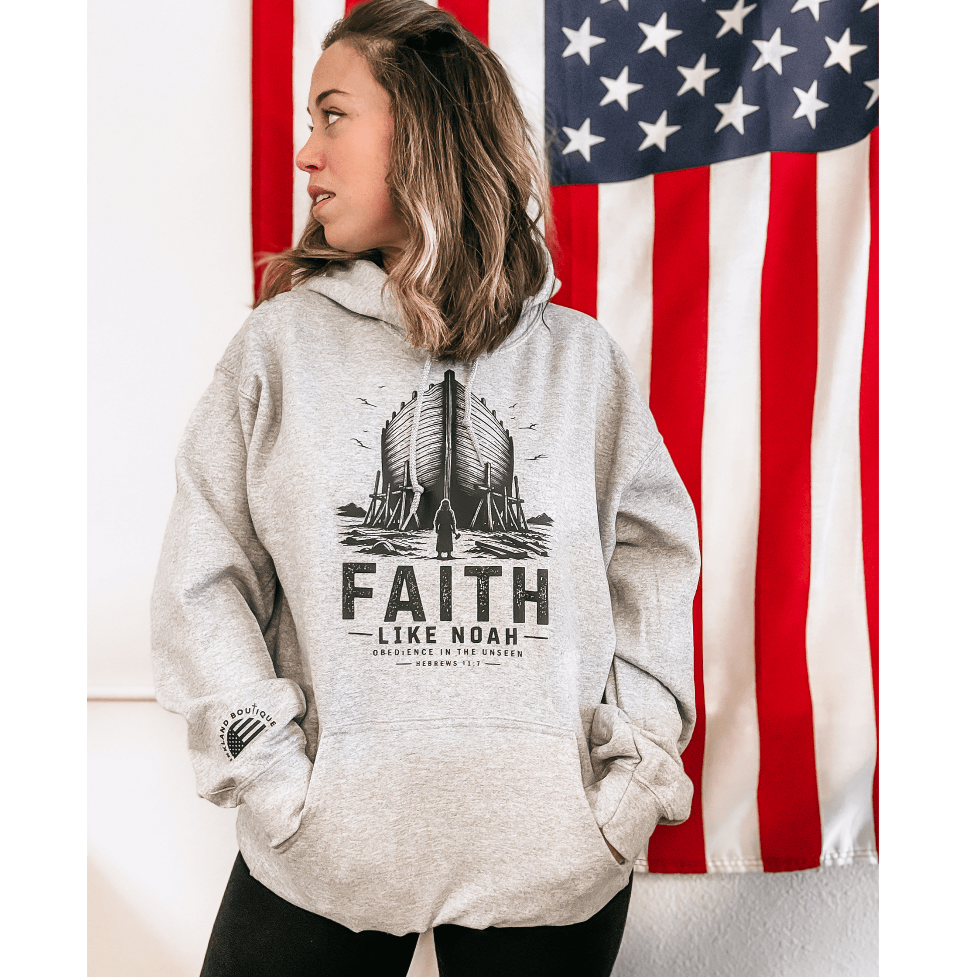 Faith Like Noah Hoodie | Christian Faith - Based Apparel - Birkland Boutique