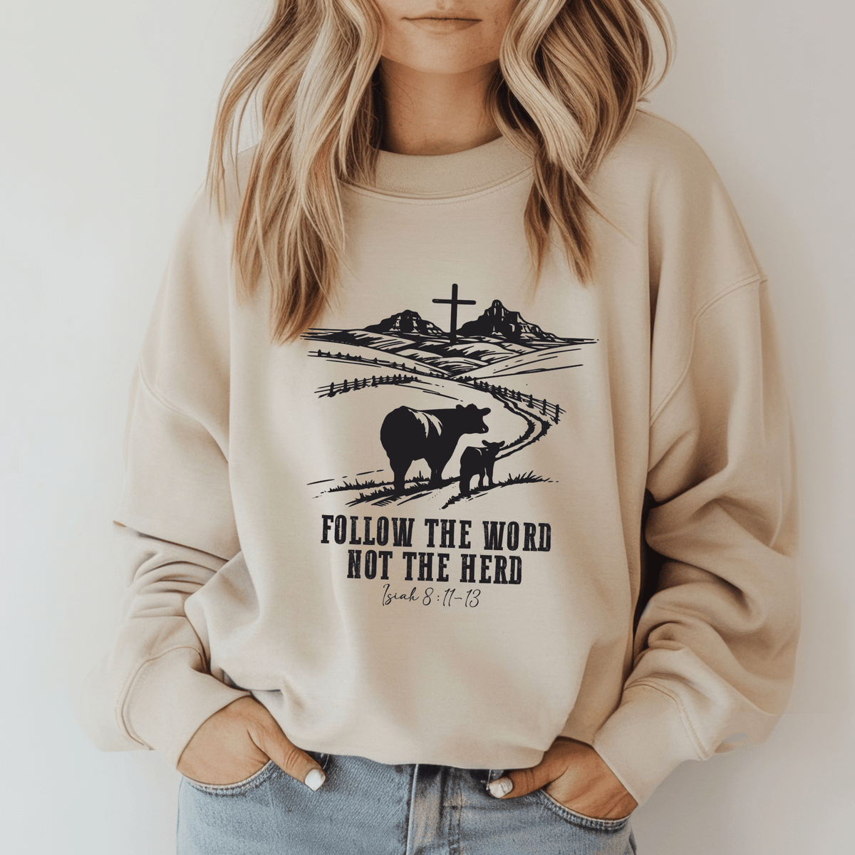 Follow the Word Not the Herd Christian Crewneck - Birkland Boutique