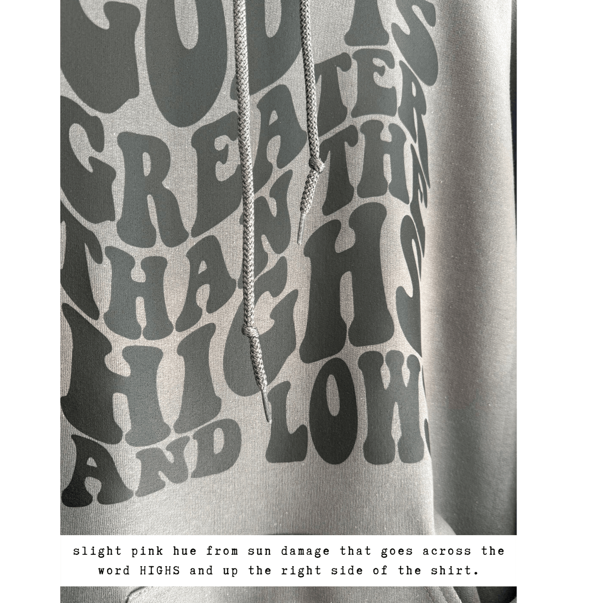 God Is Greater Than the Highs & Lows — Clearance Blemished Hoodie - Birkland Boutique