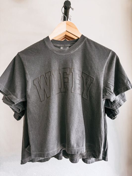 Wifey (Puff) Crop Top