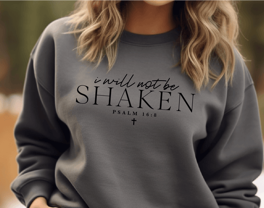 I Will Not Be Shaken Cozy Crewneck - Birkland Boutique