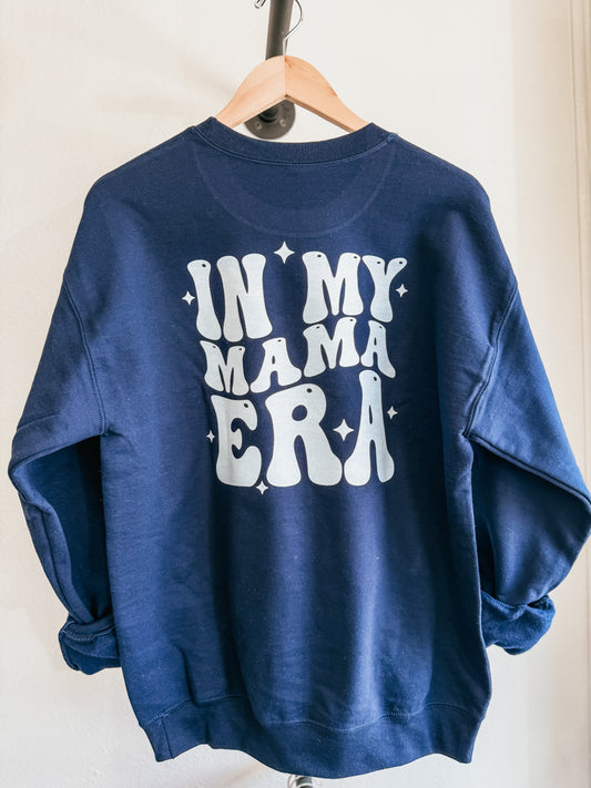 Cozy Crewneck with design in my mama era on front and back – Birkland Boutique
