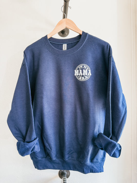Cozy Crewneck with design in my mama era on front and back – Birkland Boutique