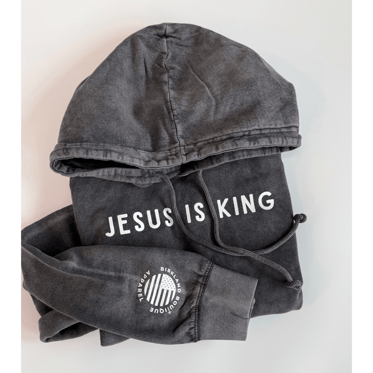 Jesus Is King Acid-Washed Hoodie - Birkland Boutique