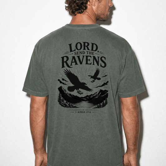 Lord, Send the Ravens Christian Graphic Tee - Birkland Boutique