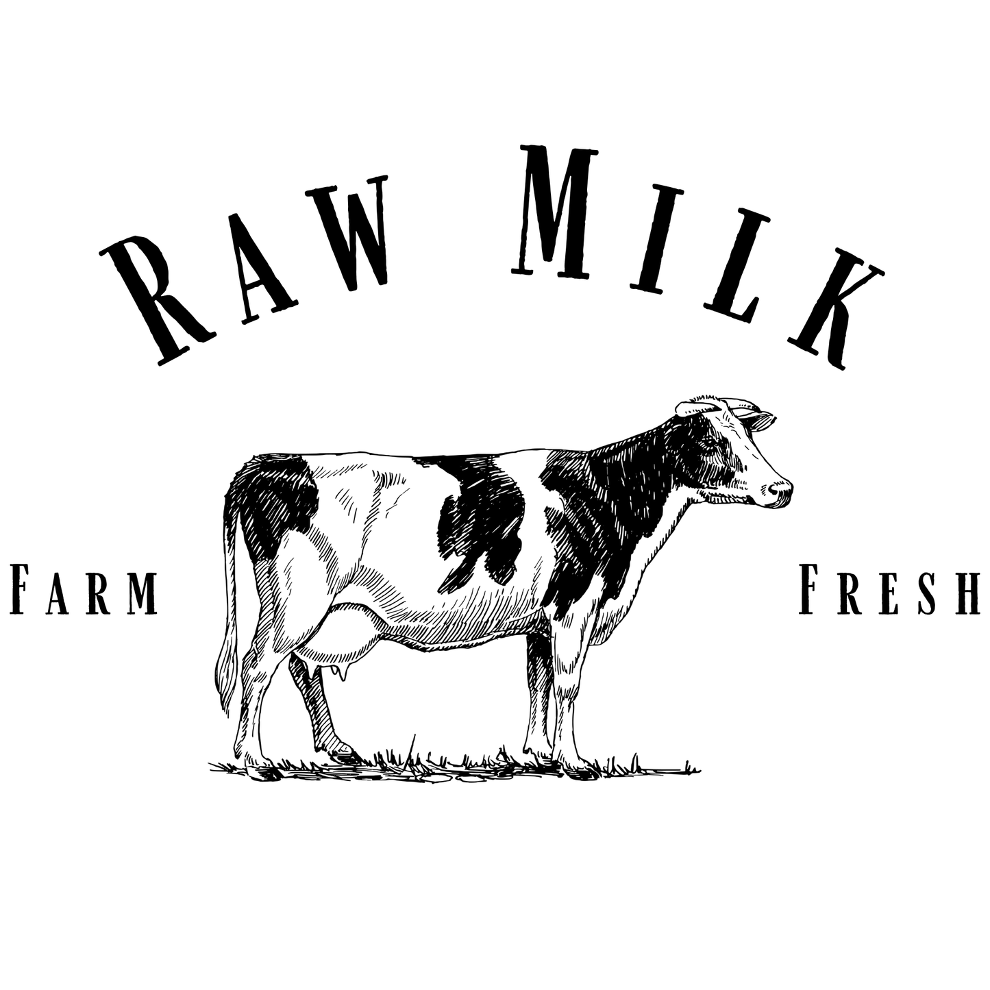 Raw Milk Transfer Design (Black)