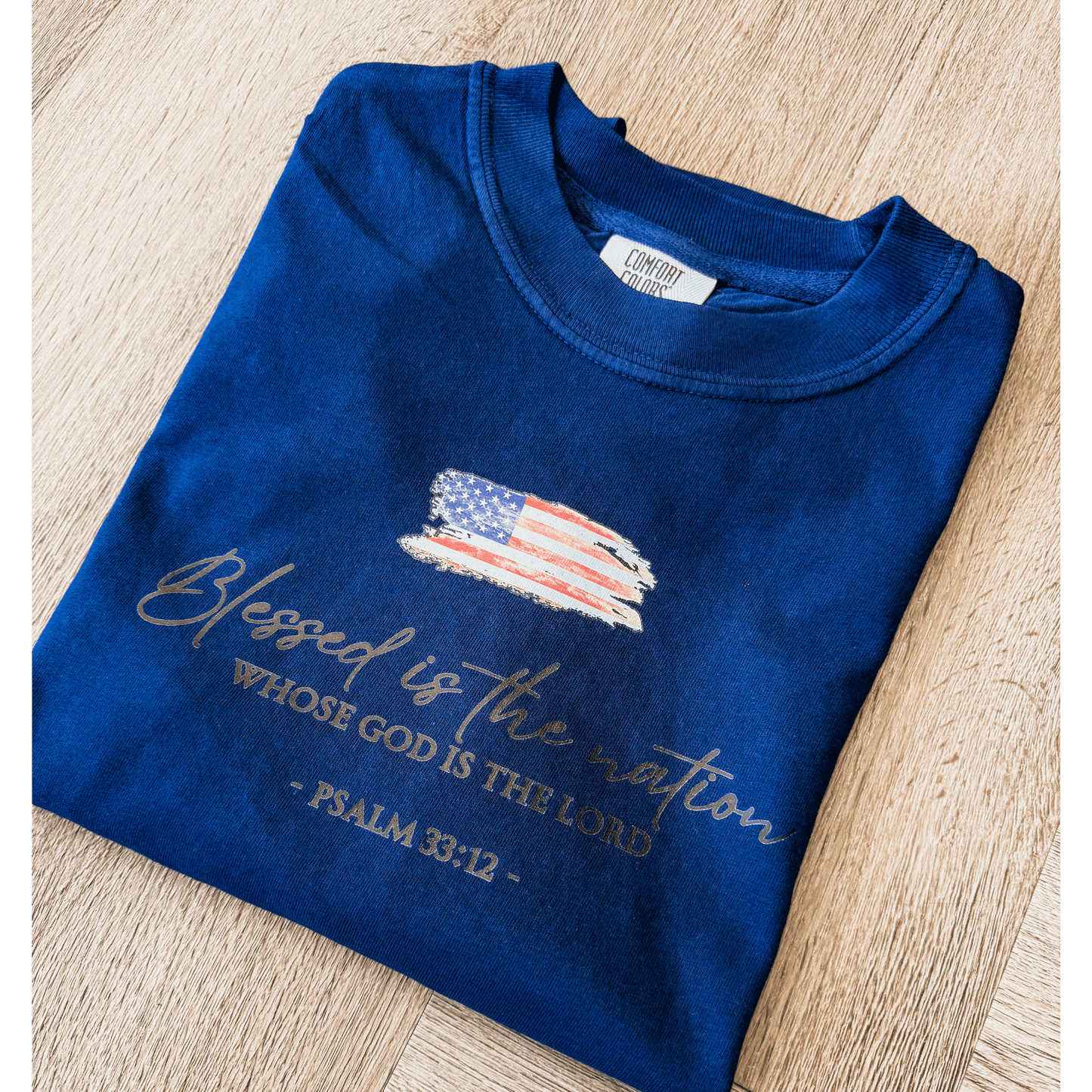 Blessed Is The Nation Patriotic Christian T-Shirt - Birkland Boutique