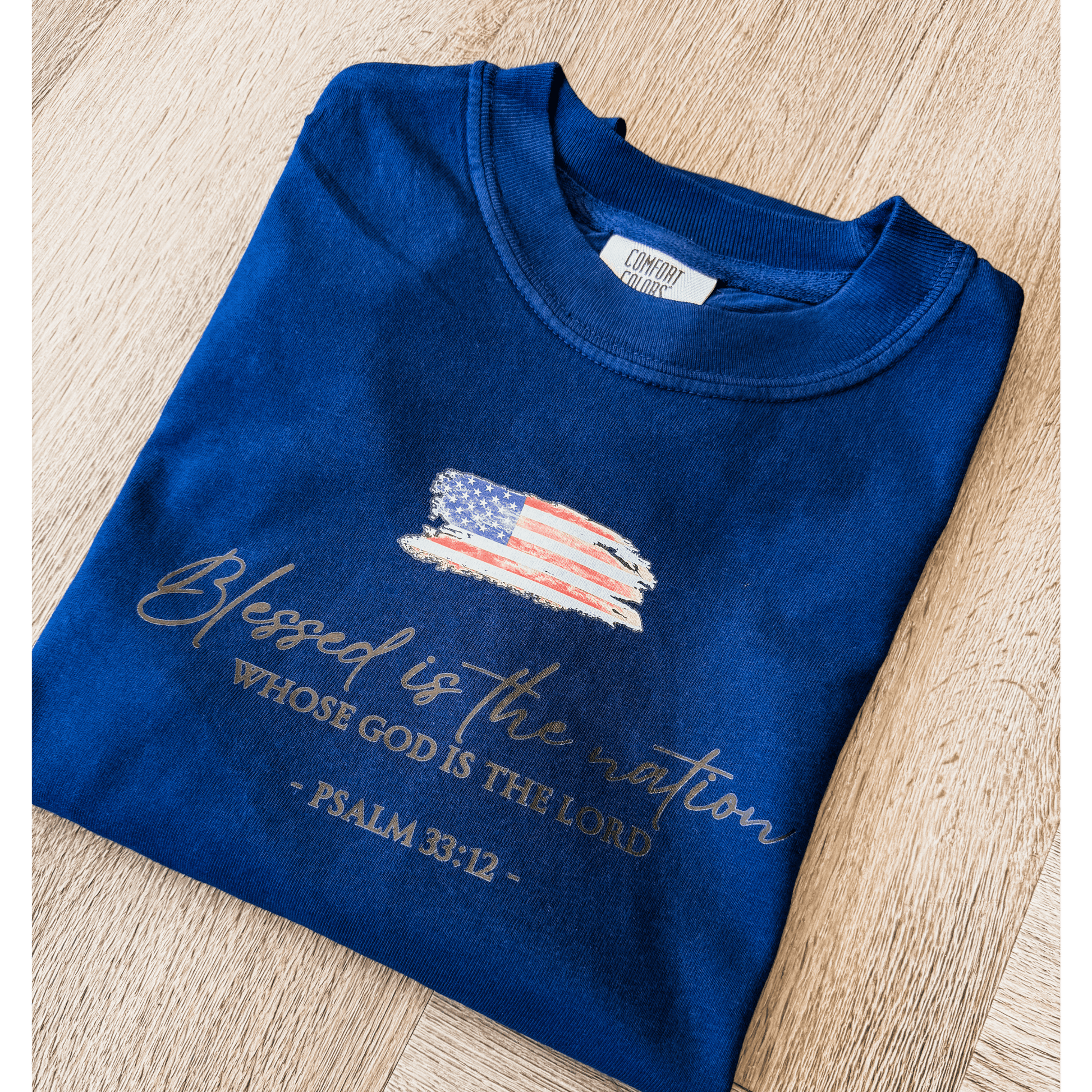 Blessed Is The Nation Patriotic Christian T-Shirt - Birkland Boutique