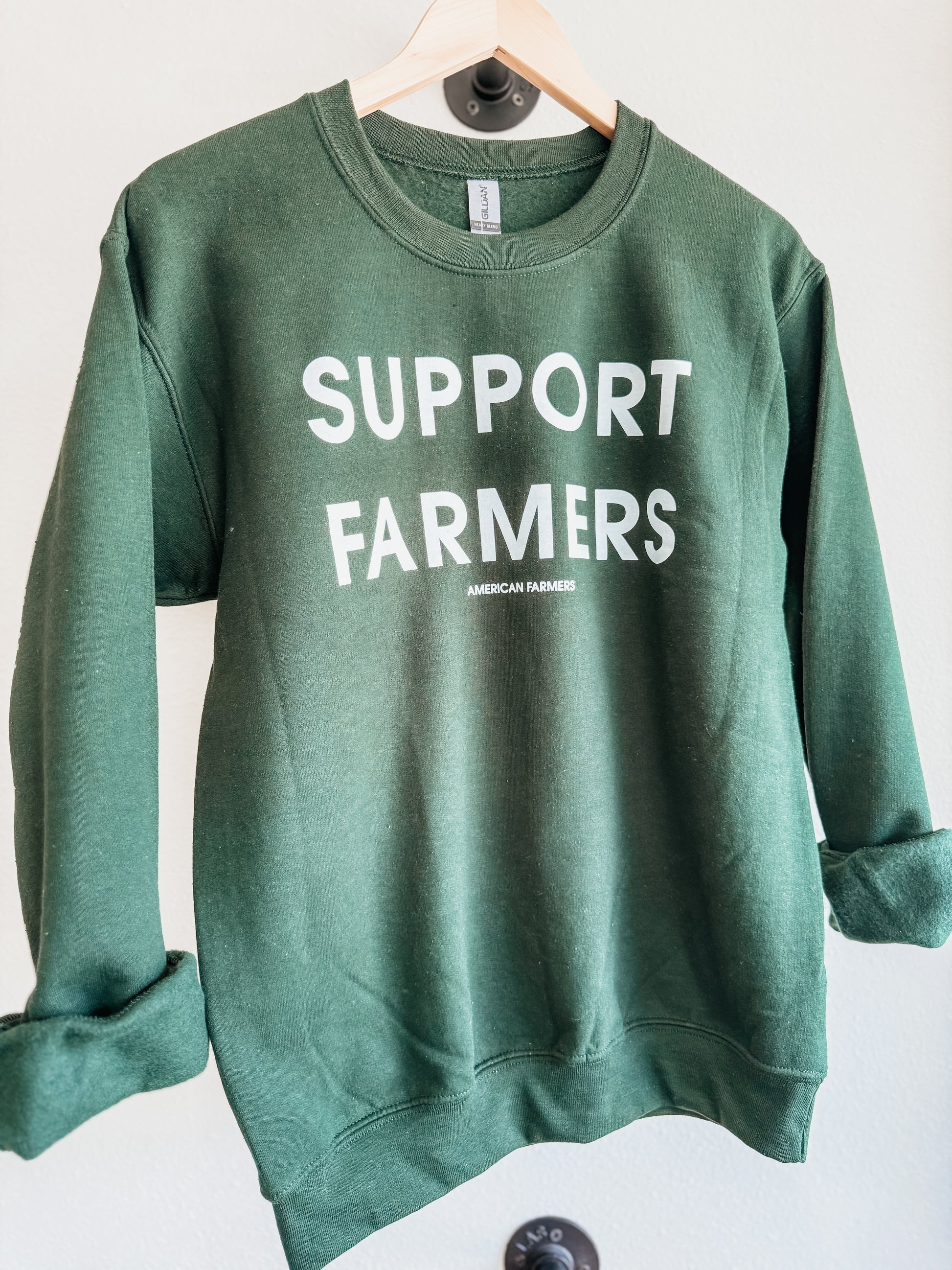 Support Farmers cozy crewneck - Birkland Boutique Deer Park WA